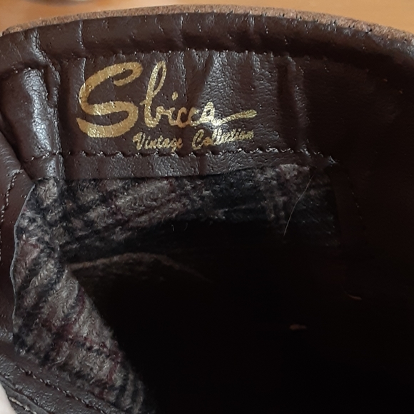 Sbicca Brown Leather Wedge Booties - Picture 8 of 10